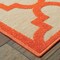 Edge Collections - 5' x 8' - Orange - Stain Resistant Geometric Area Rug for Indoor and Outdoor Use - 1 Piece